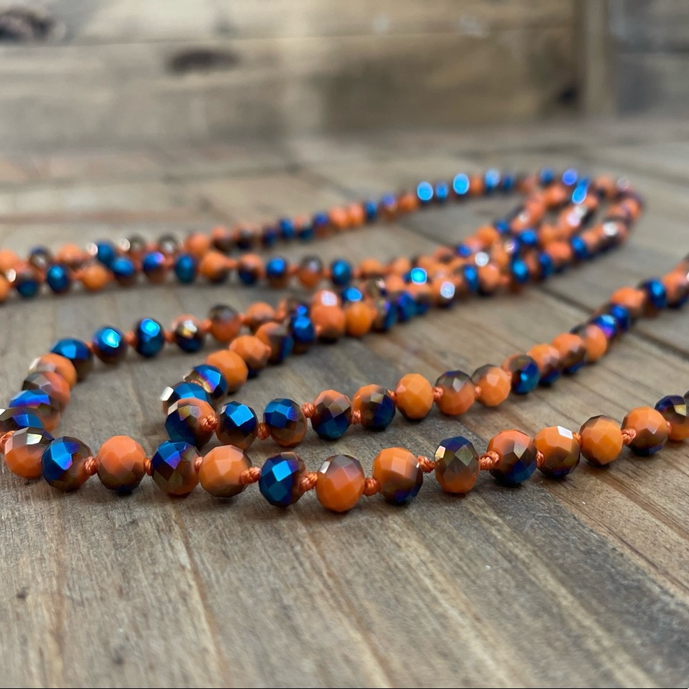 2/$25 5mm Montana Belle 60” Crystal Beaded Necklaces